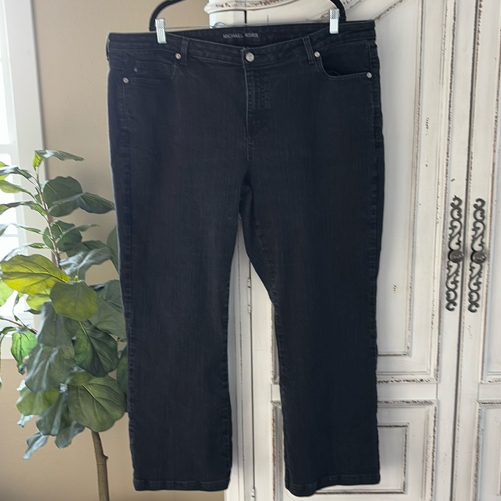 Michael Kors Straight Leg Women's size 22W Black Denim Jeans